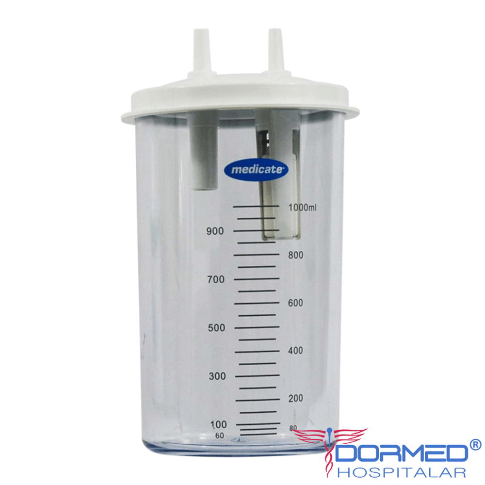 Frasco Para Aspiração 1,0L Com Tampa Medicate Dormed dormed