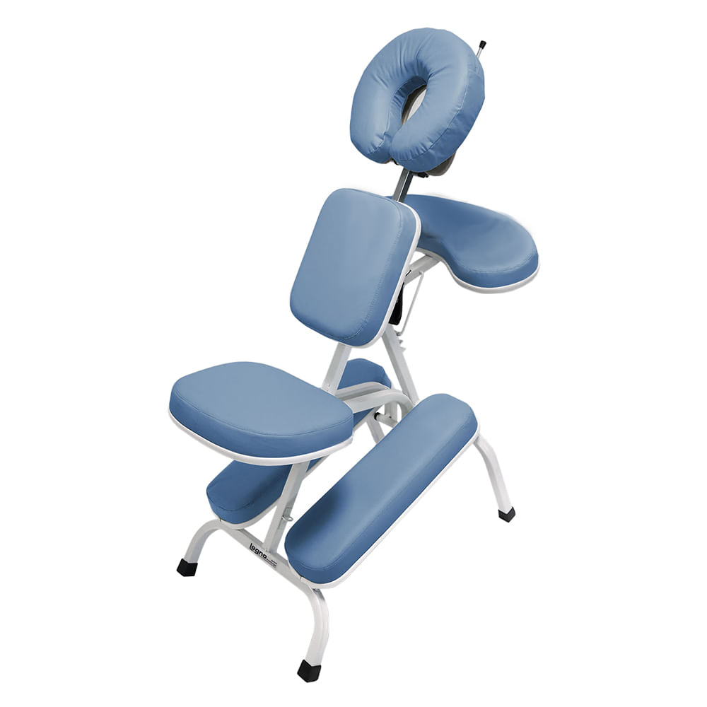 Cadeira De Massagem Quick Massage Branca Estofado Azul Claro Legno Cirurgicaalbinos